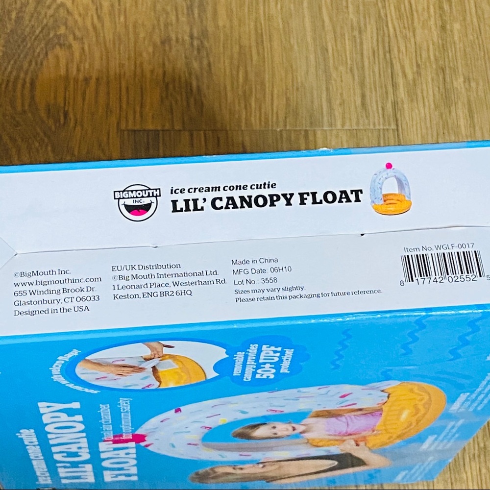 Ice Cream Cone Cutie Lil Canopy Floatie - Picture 2 of 3